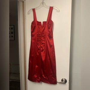 Le Chateau dress worn for holiday season. Fits shapely to extenuate your figure